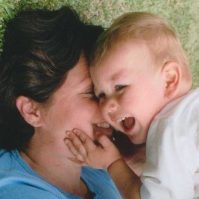 angus and mummy on grass